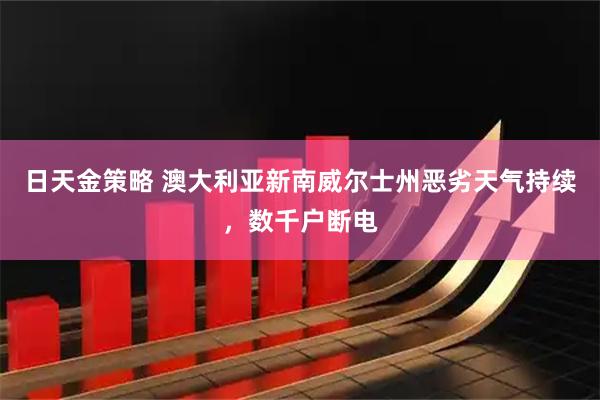 日天金策略 澳大利亚新南威尔士州恶劣天气持续，数千户断电